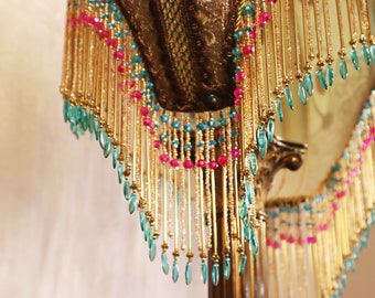 Perial co beaded fringe hand work very full and elegant for lampshade USA  SELLER