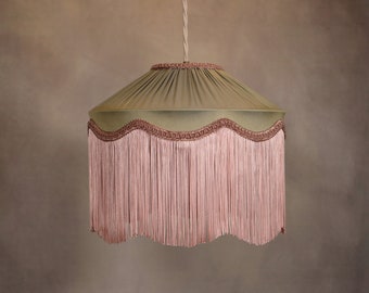 Silk lampshade. Made to order. Handmade covered with silk fabric, with no fringe.