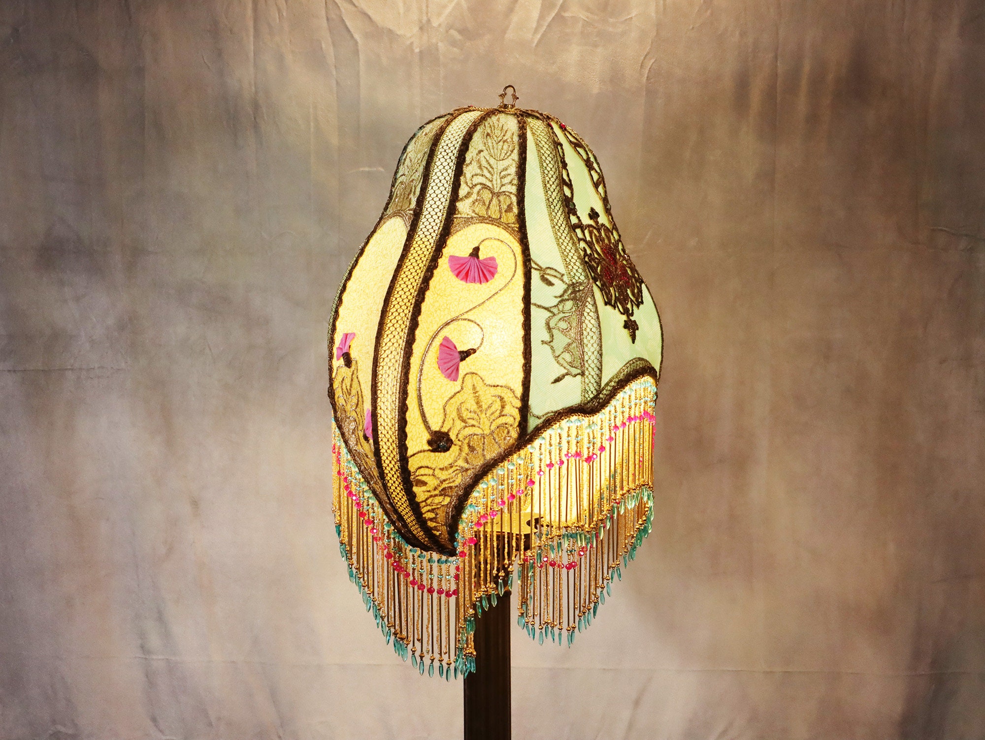Fringed lampshades cheap for sale