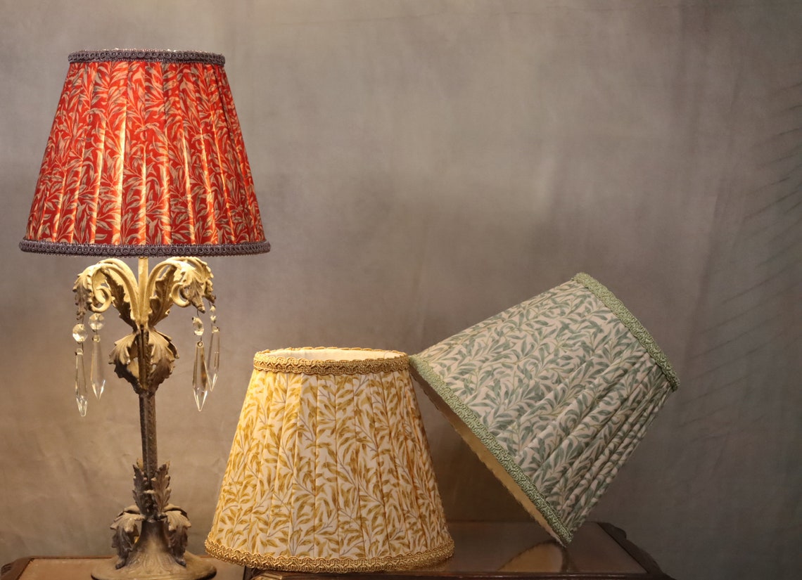 Pleated Lampshades Made to Order Made of William Morris Etsy