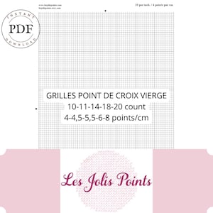 Printable graph paper, Blank cross stitch pattern, Squared paper, Graph paper to print, PDF, instant download, A4 or letter, to download.