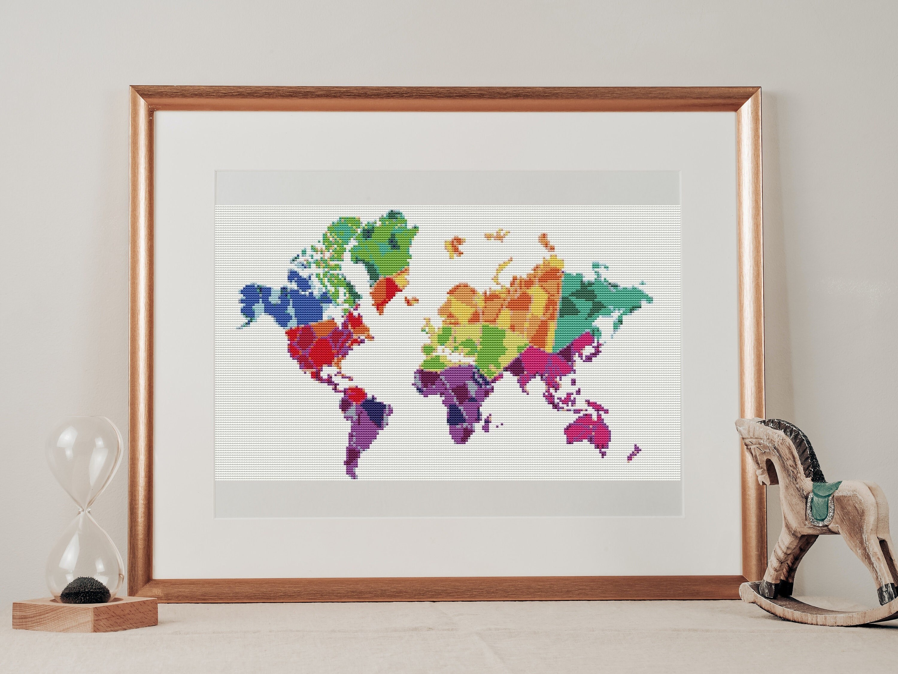 Planisphere Cross Stitch Pattern Atlas World Cross Stitch - Etsy