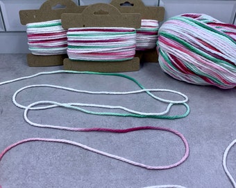 10 yards of Christmas  color gradient string trim