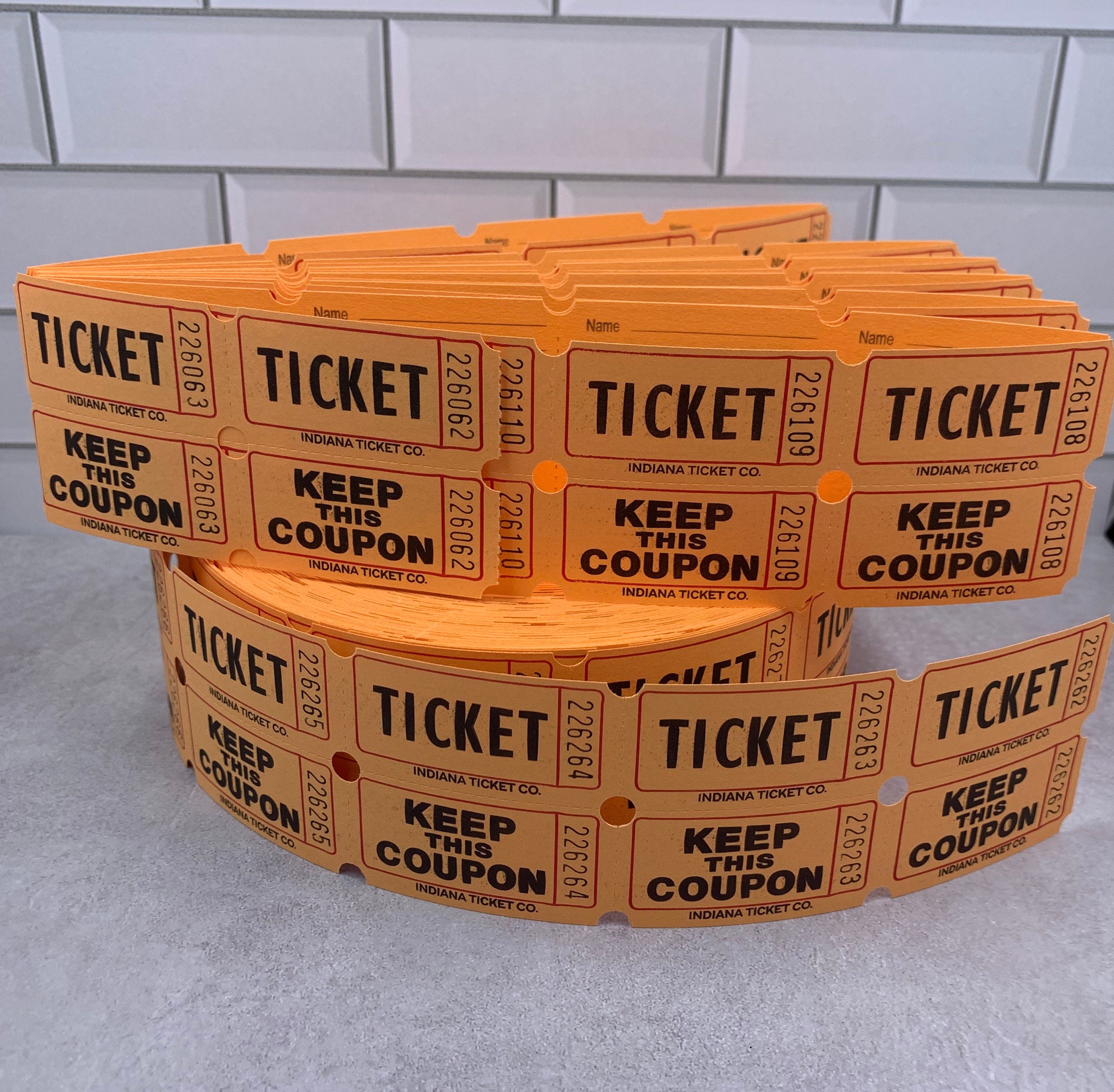 50 orange scrapbook ephemera tickets