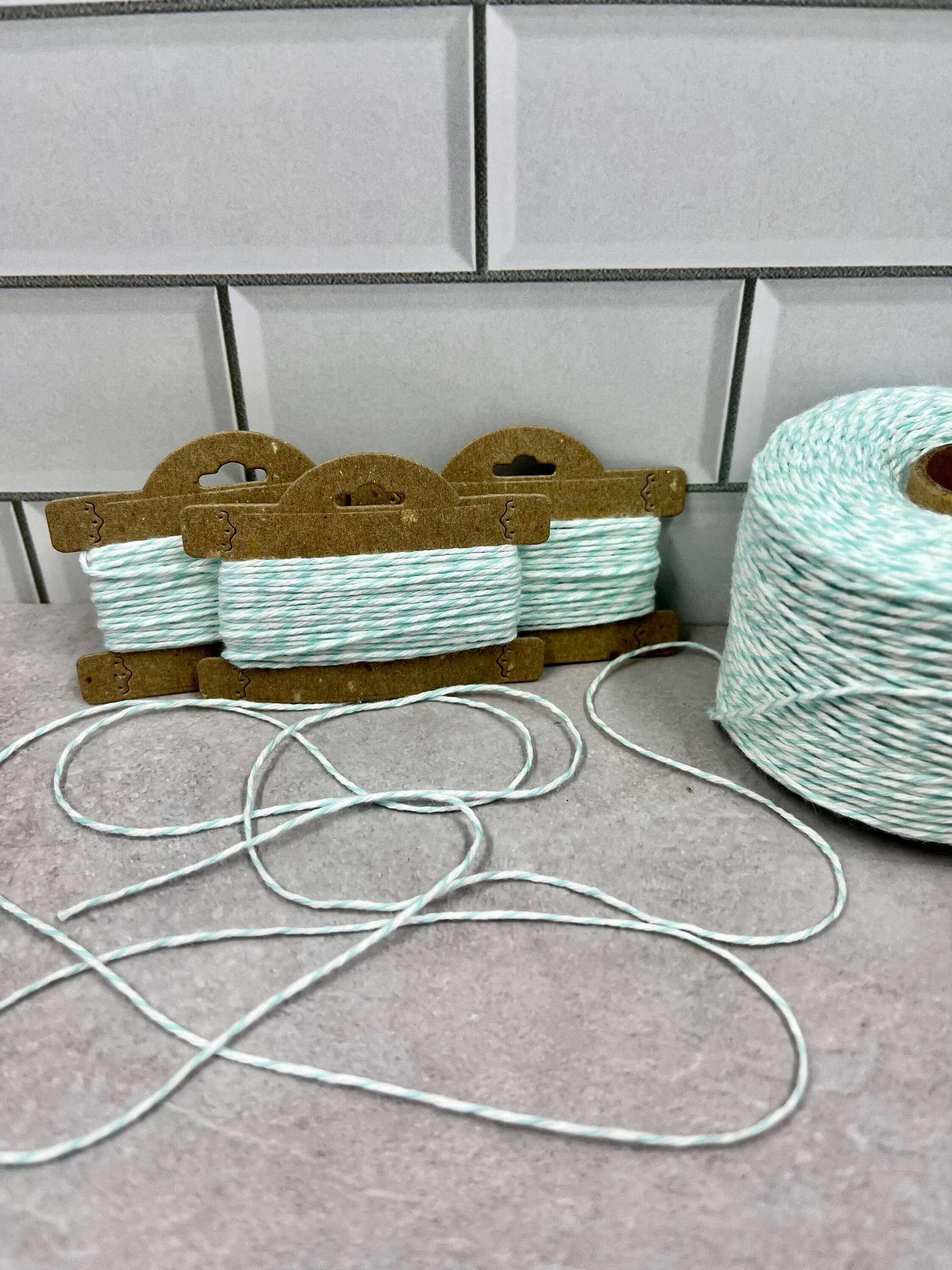 Quasimoon Light Blue Bakers Twine Decorative Craft String (110 Yards) by PaperLanternStore