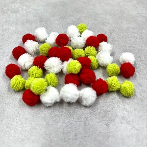 Four Extra Large Pom Poms 4 Custom Made Yarn Balls in 55 Colors for DIY  Crafts 