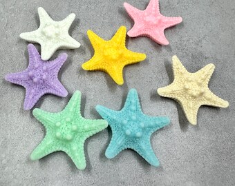 7 starfish cabochon embellishments