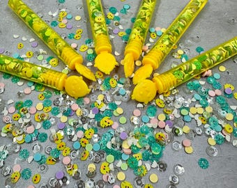 Easter sequins mix in a chick bubble tube