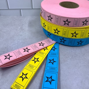 75 star tickets scrapbook ephemera