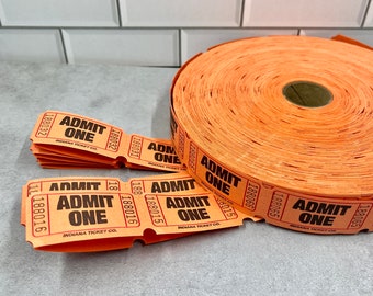 50 boletos de efímeros de álbum de recortes de color naranja oscuro