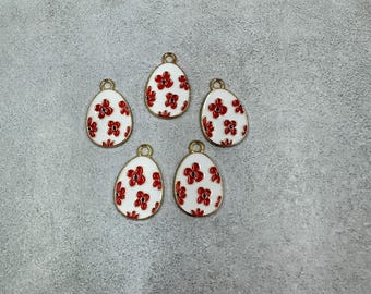 5 Easter egg charms