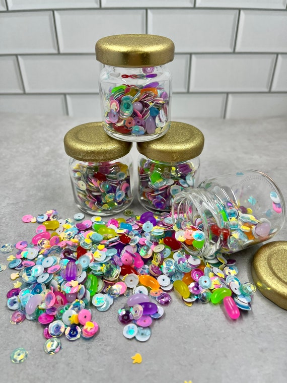 Jelly Bean Jam Sequin Mix Jars Etsy