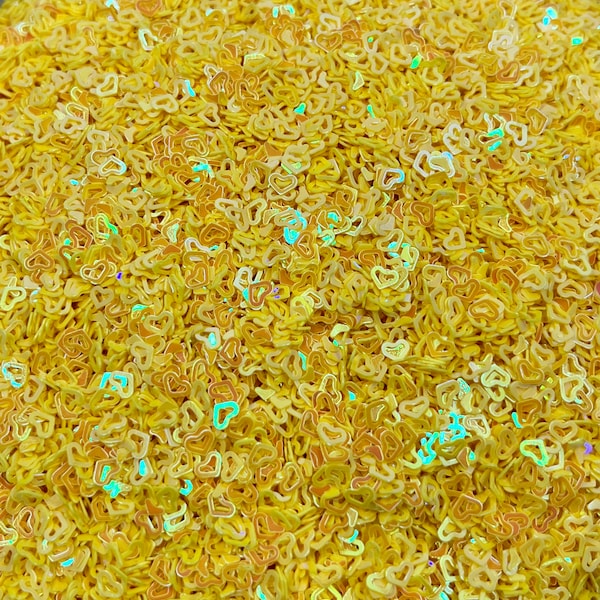 Yellow hearts sequins mix