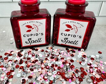 3Tbsp of Valentines sequin mix in a bottle