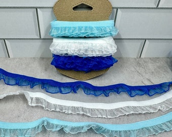 3 total yards of stretch ruffle lace trim