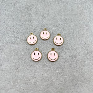 5 Smiley Face charms