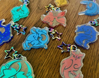 Geo/Pyro - Genshin Constellation Keychains