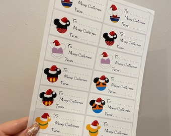 Character Christmas Labels