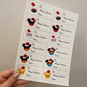 キャラクタークリスマスラベル