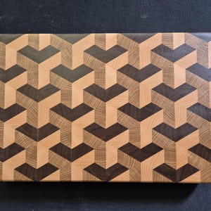PLANS for 3D Design End Grain Cutting board, build plans, drawings, diy plans, download, build plans, 3d, cutting board, 3d effect