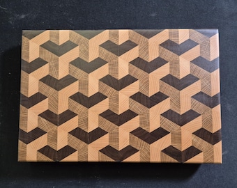 PLANS for 3D Design End Grain Cutting board, build plans, drawings, diy plans, download, build plans, 3d, cutting board, 3d effect