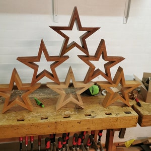 Handmade Wooden Stars