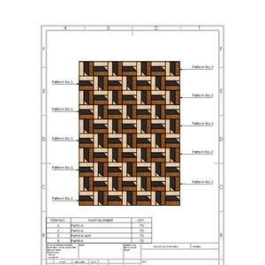 Plans 3D, planche à découper en grain, conception de planche à découper, zigzag, plans de bricolage, grain de bois, plans de construction, planches de charcuterie, téléchargement pdf, dessins