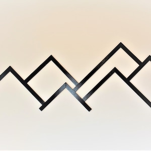 Mountain Art Project Plans, Wood Lines Home Art, Minimalist Mountain Wall Art, Wall Art, Modern Wall Art Design, build plans, diy, drawings