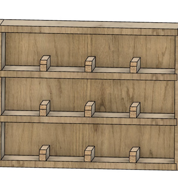 Plans de construction pour étagère à tasses, rangement pour tasses à café et à thé, porte-gobelet à café et thé mural, étagère de cuisine Cubby, étagères de salle de bain, PDF, ornements