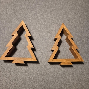 Mini Weihnachtsbaum-Pläne aus Holz (2 Größen) | DIY Urlaub Holzbearbeitungsprojekt | Digitale PDF Blaupausen | Einfaches Anfängerhandwerk, Baupläne