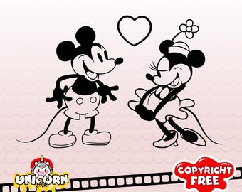 Steamboat Willie SVG, Mickey and Minnie Mouse svg, Cricut Cut Files, Instant Digital Download, PNG, EPS