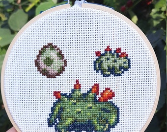 Dinosaur and Dinosaur Egg Stardew Valley Cross Stitch