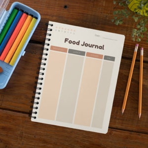 Editable Daily Food Journal|Printable Daily Food Journal|Daily Food Planner|Food Diary|Meal Journal|Meal Tracker|Calorie Tracker|US Letter