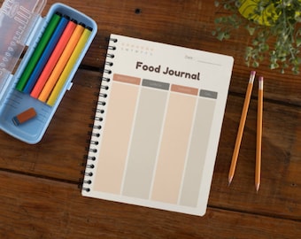 Editable Daily Food Journal|Printable Daily Food Journal|Daily Food Planner|Food Diary|Meal Journal|Meal Tracker|Calorie Tracker|US Letter