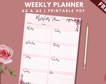 Weekly Planner Goodnotes Template, Hourly Planner, Dark Mode Weekly ...