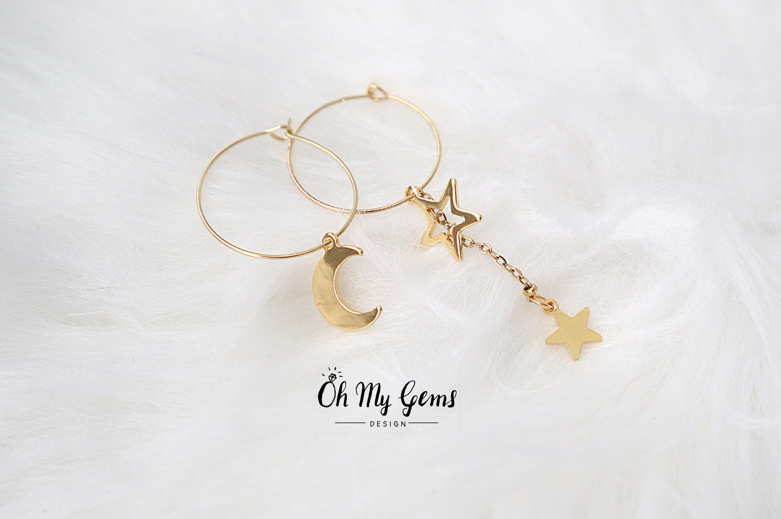 Asymmetrical Celestial Earrings Etsy Singapore