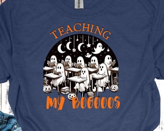 Teaching My Boos Halloween PNG: Spooky Teacher Shirt Design (Digital Download)