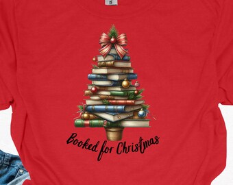 Booked for Christmas PNG, Book Lovers, Holiday Gifts, Teacher Merch, Sublimation, DTF