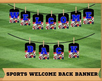 Welcome Back Banner, Sports Theme, Back To School, Open House