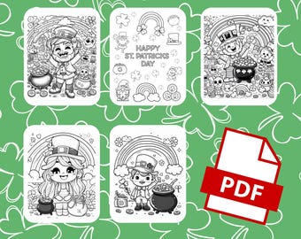 St. Patrick's Coloring Page, Elementary School. Arts and Crafts, PDF ready to print
