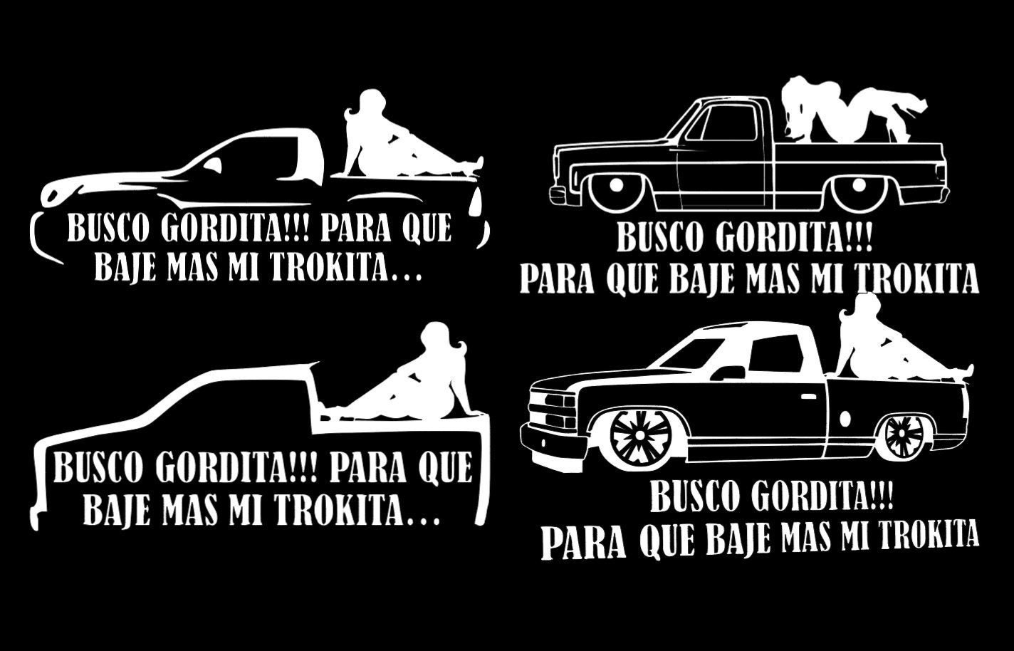 Busco Gordita Car decal Funny Mexican Spanish truck Etsy