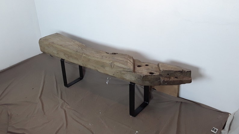 Reclaimed oak Large Hallway Barn Beam Bench 