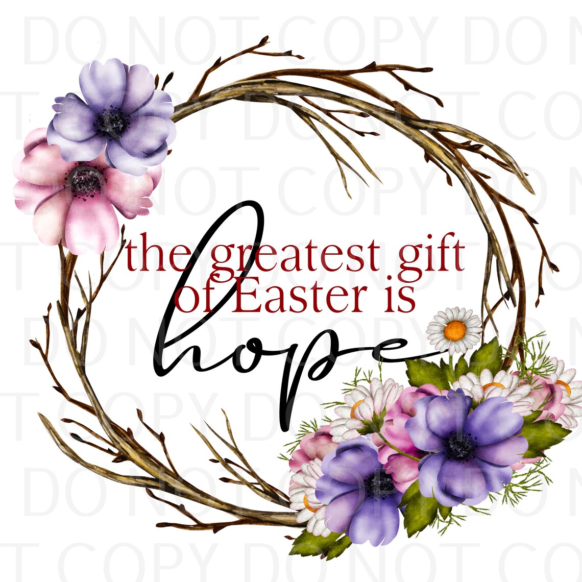 The Greatest Gift Of Easter Is Hope Sublimation Transfer Etsy