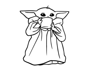 Free Free Baby Yoda Drinking Coffee Svg 589 SVG PNG EPS DXF File