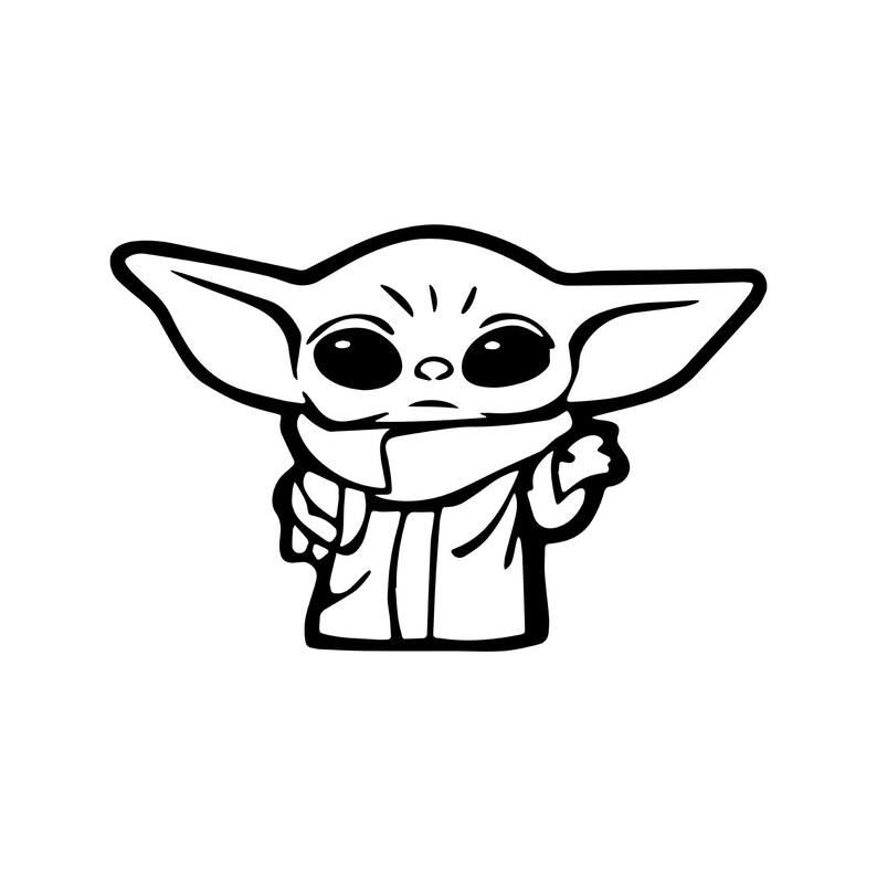 Download Baby Yoda Svg Baby Yoda Clipart Star Wars Print Svg Svg Etsy