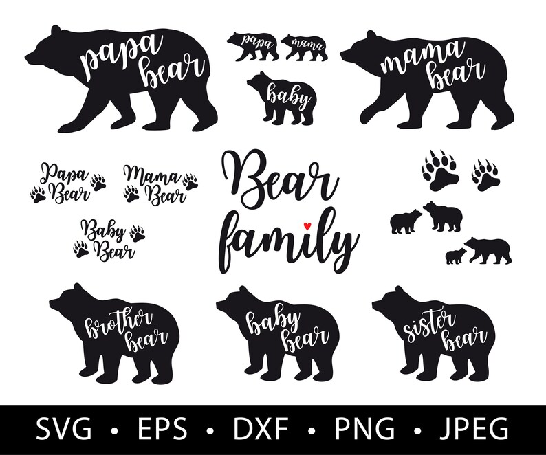 Download 74+ Mama Papa Baby Bear Svg SVG Design FIle
