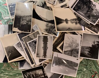 LANDSCAPES AND NATURE Lot of 60, 40 and 20 original black and white photos from the 30s 40s 50s 60s