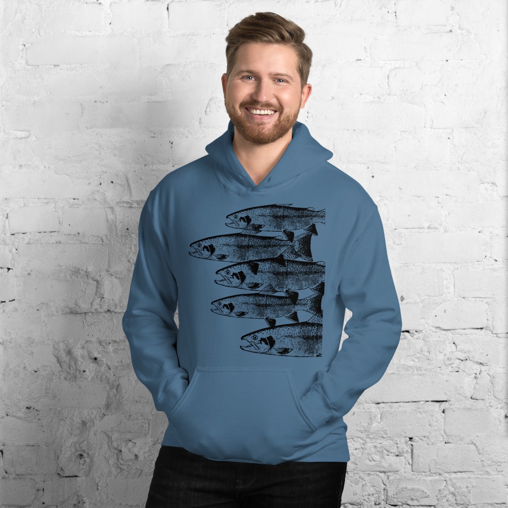 salmon run hoodie