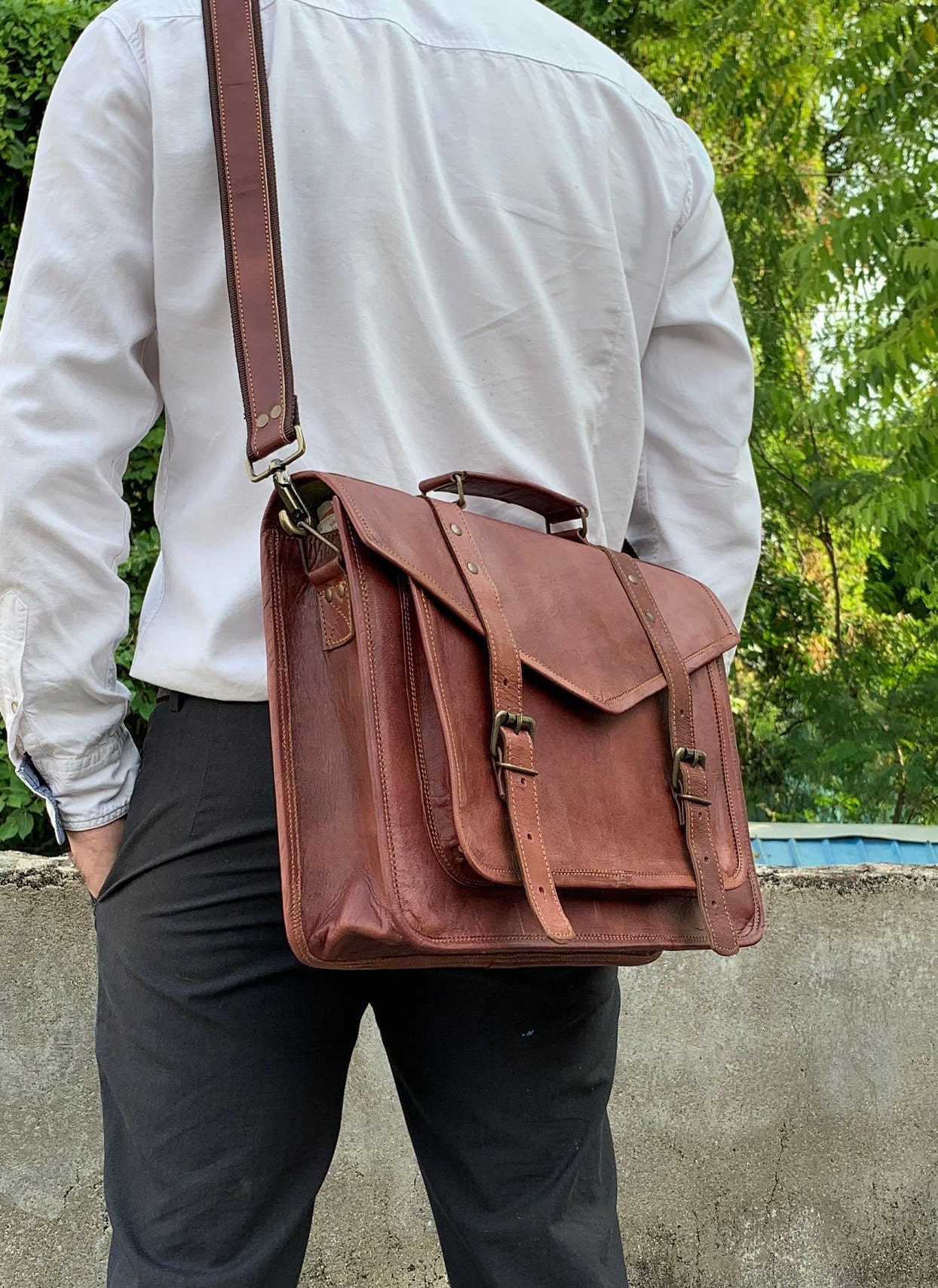 16 Convertible Laptop Messenger Bag for Men Bag for | Etsy