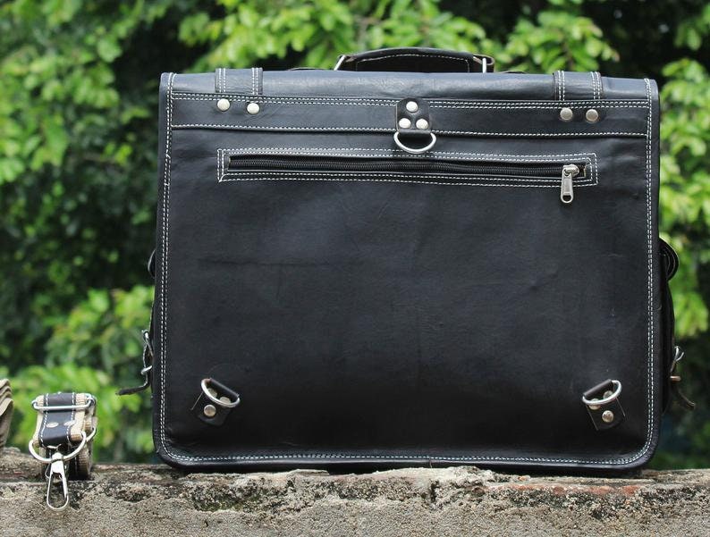18 Inch Large Retro Laptop Messenger Bag Office Briefcase Etsy